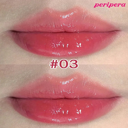 K-Beauty Glass Lip Gloss Tint,Watery Shine, 16H Moisture, Non-Sticky & Mask Friendly,Natural Plump Look
