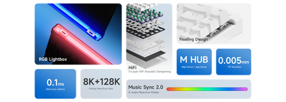 MCHOSE ACE 68 Air Magnetic Switch Gaming Keyboard Hall Effect Rapid Trigger Programmable RGB 8K Hz DKS/MT/TGL/RS/SOCD Keyboard
