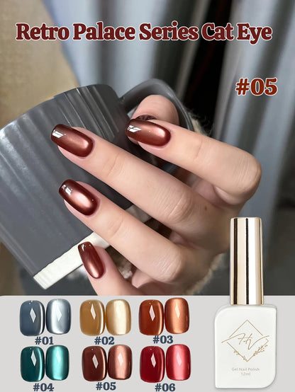 ZH Super Bright 12 Constellations Cat Eye Gel Nail Polish 2025 New Autumn Winter Whitening Glass Bead Nail Art Nail Supplies