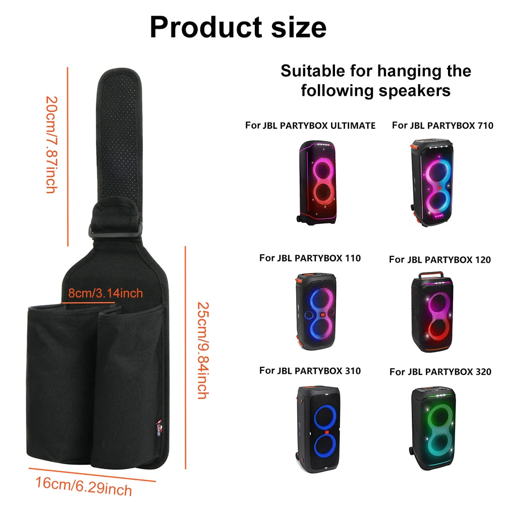 Mic Hanger Storage Holder Mic Organizer Bag Microphone Carrying Case for JBL PartyBox 110/120 Wireless Microphone