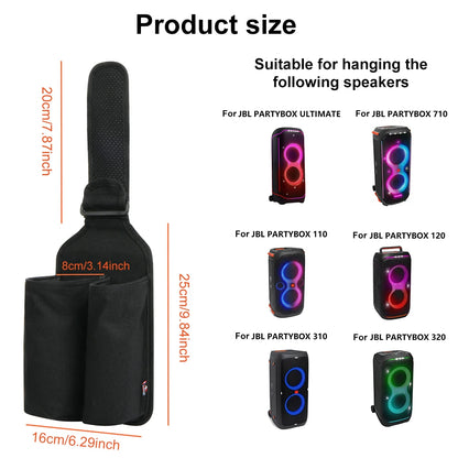 Mic Hanger Storage Holder Mic Organizer Bag Microphone Carrying Case for JBL PartyBox 110/120 Wireless Microphone