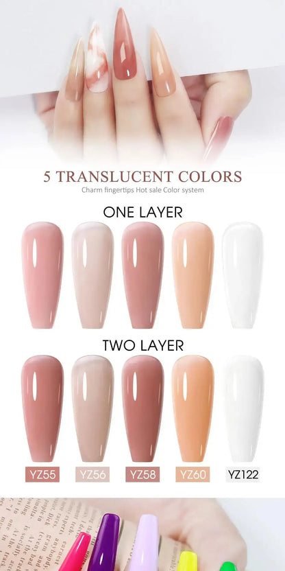 Arte Clavo 8Pcs/Set Gel Nail Polish Set 15ml Colorful Semi Permanent For Manicure Varnish Soak Off UV LED Nail Art Gel Kits
