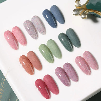 Vendeeni 9 Color/Set Furs Fluff Gel Nail Polish Semi Permanent UV LED Soak Off Gel Varnish DIY Plush Velvet Nail Art Gel Lacquer
