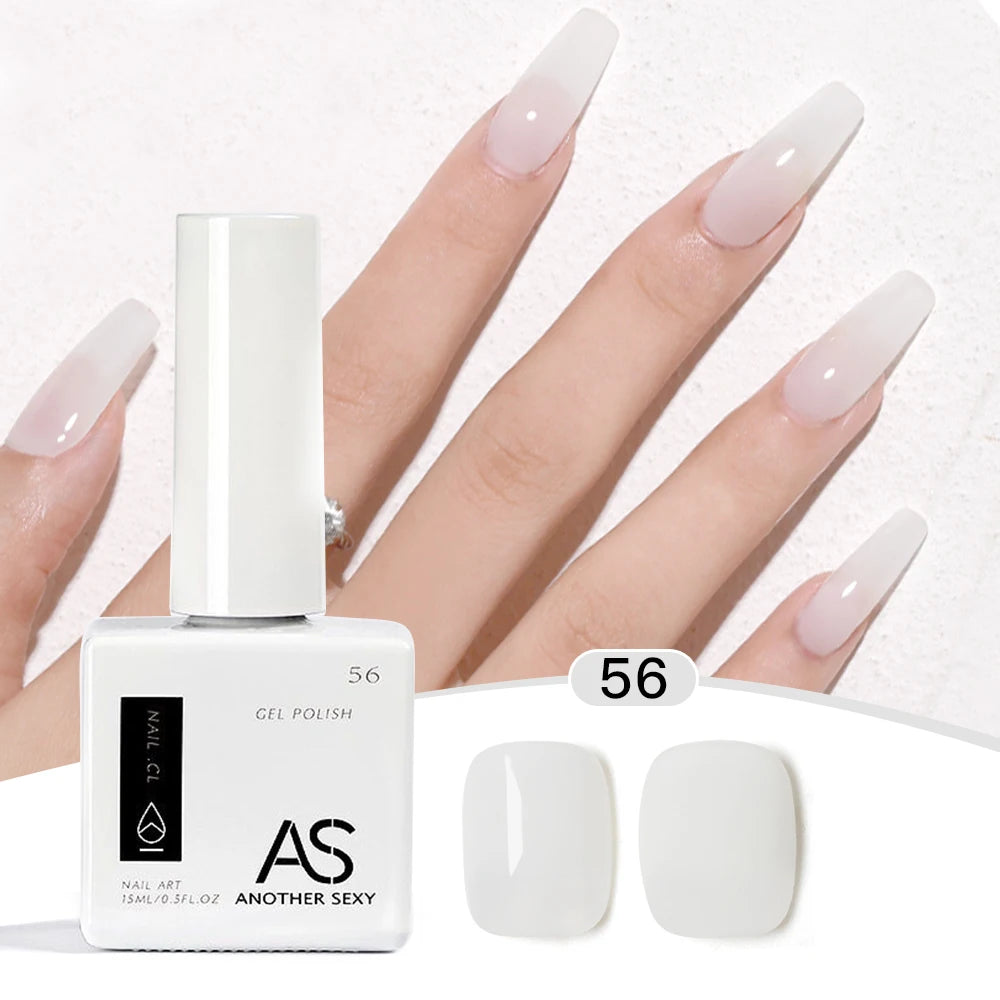 AS 1pc 15ml Bright Yellow Gel Nail Polish Starter Pure Soak Off No Wipe Nail Gel Polish Varnish Suitable For All Seasons