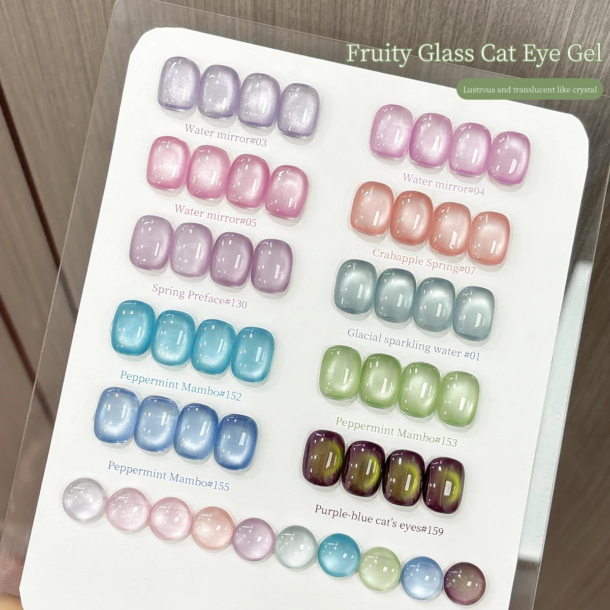 10pcs Glass cat eye nail polish gel Set 2025 new style Blue Pink cat eye nail art suitable for women's nail salon