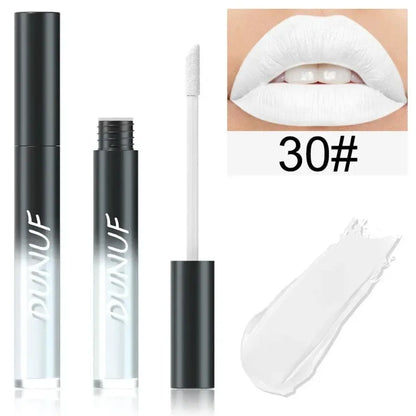 DUNUF 32 Color Matte Liquid Lipstick: Bold Pigment Non-Stick Lip Glaze