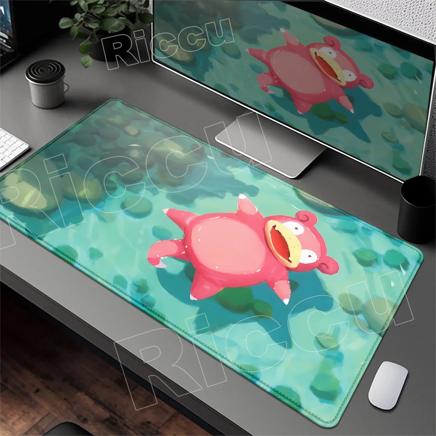 HD 900x400 Rubber Large PC Mousepad Gaming Mouse Pad Accessories Pikachu Slowpoke XXL Desk Keyboard Mat Computer Laptop Mausepad