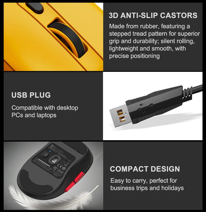 E-YOOSO X-51 USB Wired Gaming Mouse 24000 DPI 6 buttons programmable game Optical mice for Computer PC Laptop