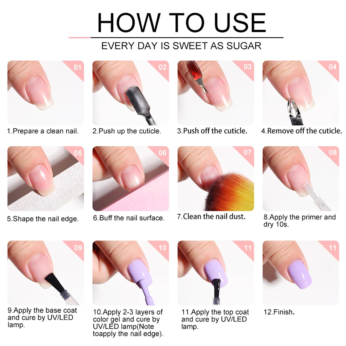 Limegirl Gel Nail Kit with Nail Lamp, 8ml Morandi Set, Base/Top/Matte, 30 Days Wear, UV/LED for Home & Salon