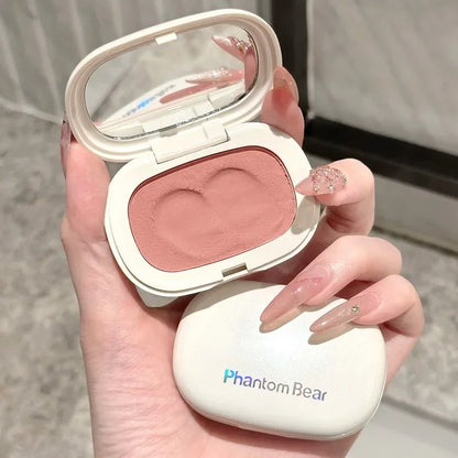 Face Blusher Matte Natural Cheek Tint Brighten Face Contouring Waterproof Cosmetics Blush Powder Soft Female Makeup 1pcs Blusher