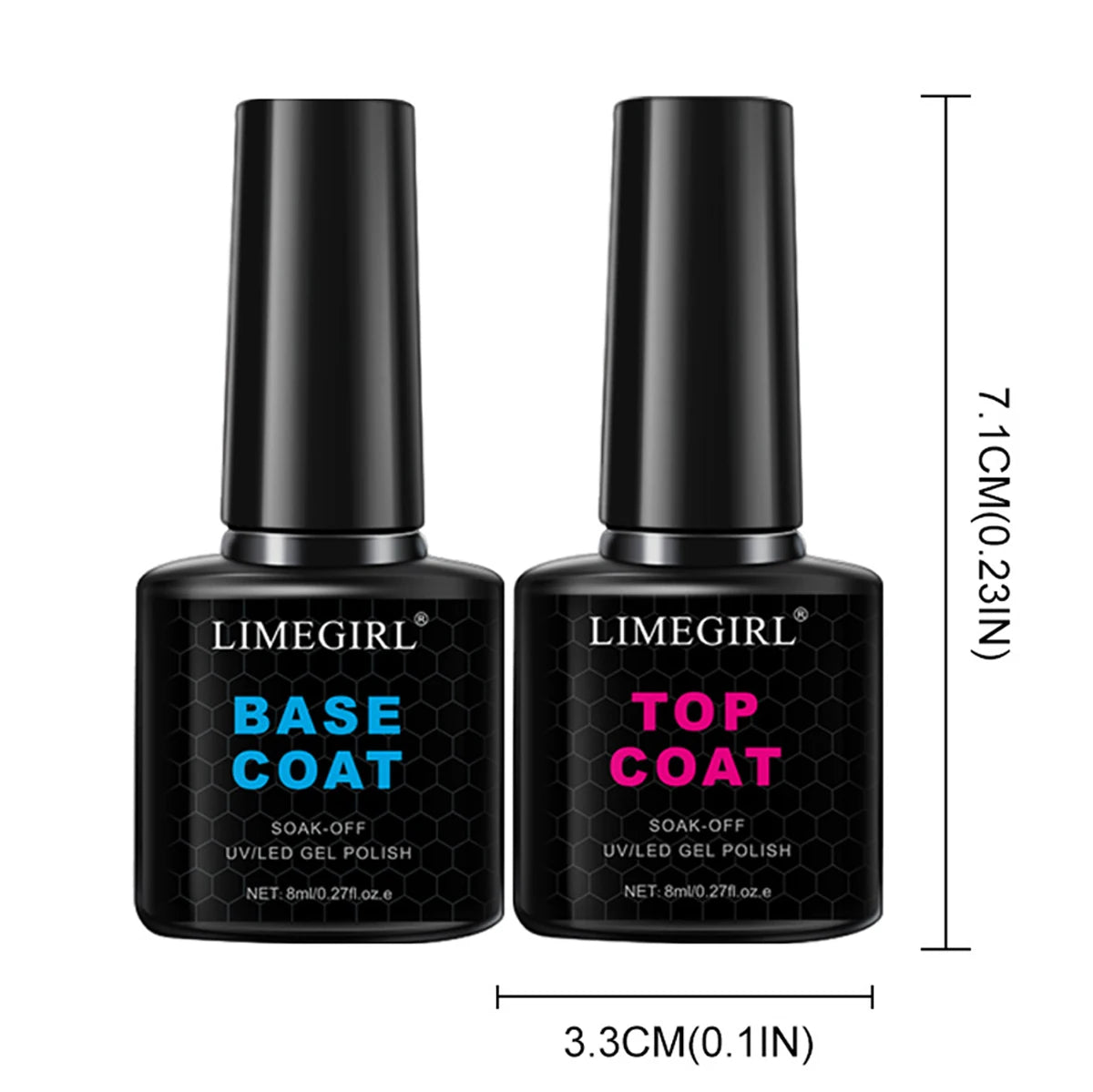 Limegirl Gel Nail Kit with Nail Lamp, 8ml Morandi Set, Base/Top/Matte, 30 Days Wear, UV/LED for Home & Salon