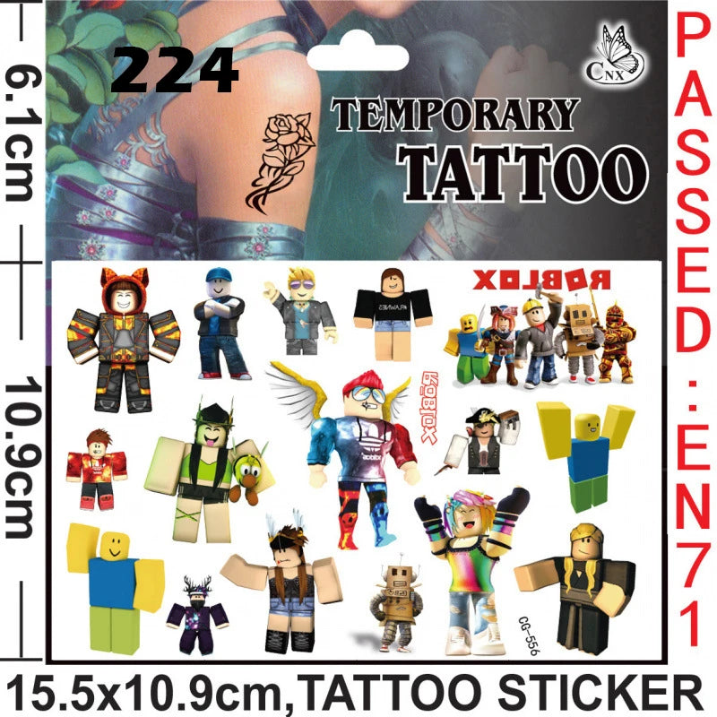 Hot Roblox Party Favors Gifts Slap Bracelets Stickers Goodie Bag Fillers Supplies Children's Birthday Souvenirs Decoration Toys