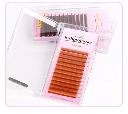 Brown Individual Eyelashes Extension 8-15 Mixed Lash Colorful Premium Dark Brown Lashes Soft Natural Mink False Eyelashes Makeup