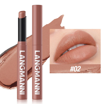 12 Color Matte Lipstick Pencil Waterproof Long Lasting Non-Stick Cup Lip Stain Tint Cosmetic Nude Lipstick Pen Makeup Maquillage
