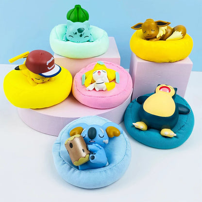 Anime Pok é mon blind box Model Figure 1-12 pcs Pikachu sleep Series Interior Hand Sleeping Position Toys Gift for sfriends