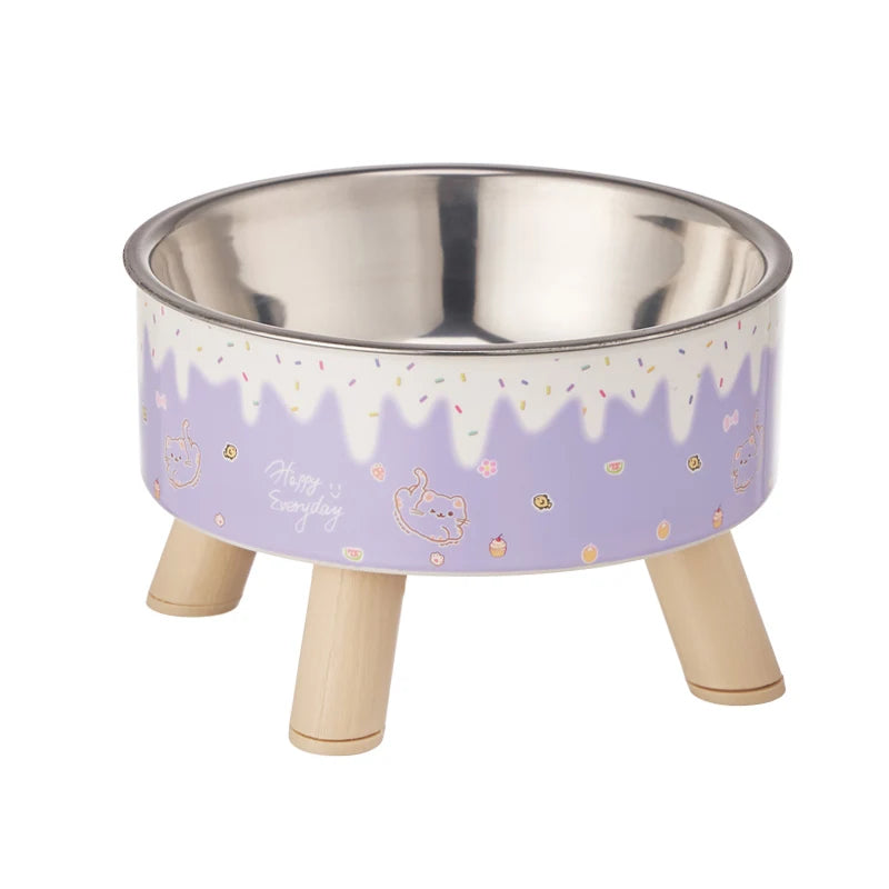Ice Cream Design Raised Pet Bowl 🍦🐶🐱