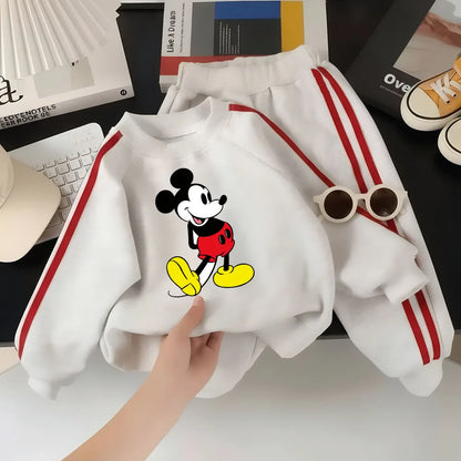 Printed Boys Long Sleeve O Neck Hoodies and Long Pants Two Piece Set Kids Casual Tracksuit Children Sweatshirt Set Spring New