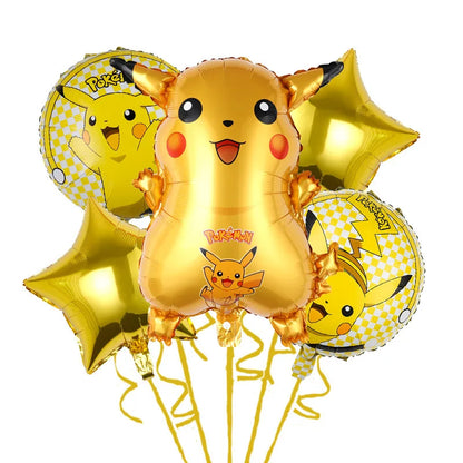 Pokemon Set Series Balloon Set Pikachu Charmander Children's Birthday Toy Decoration Aluminum Film Balloon Party Supplies