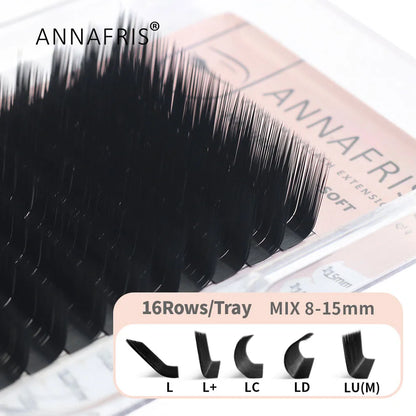 Colored Lashes Eyelash Extensions C/D/L/LU(M) Curl Mix 8-15mm Natural Soft Individual Green/Blue/Brown/Purple/Pink Eyelashes