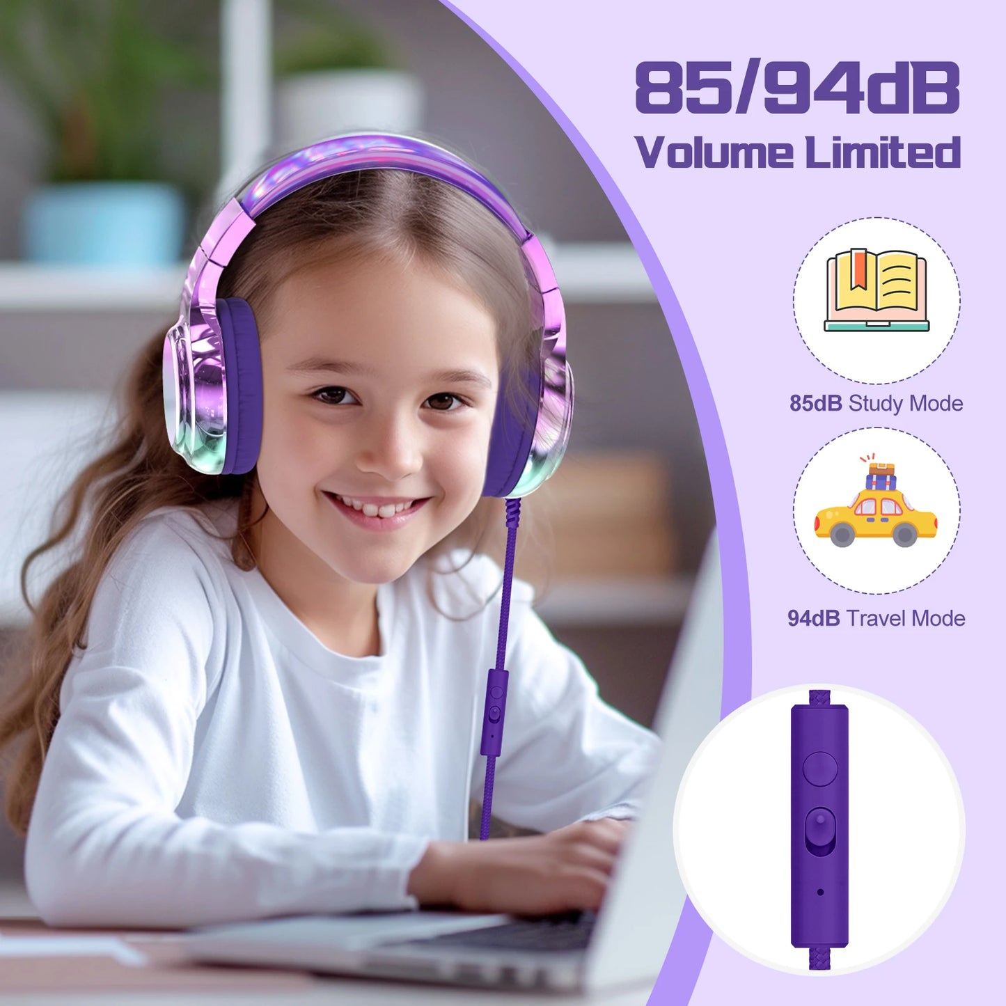Kids Wired Headphones For School