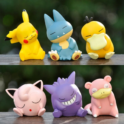 Pokemon Cartoon Ice Cream Pikachu Snorlax Psyduck Gengar Anime Figure Blind Box Toys Tabletop Ornaments