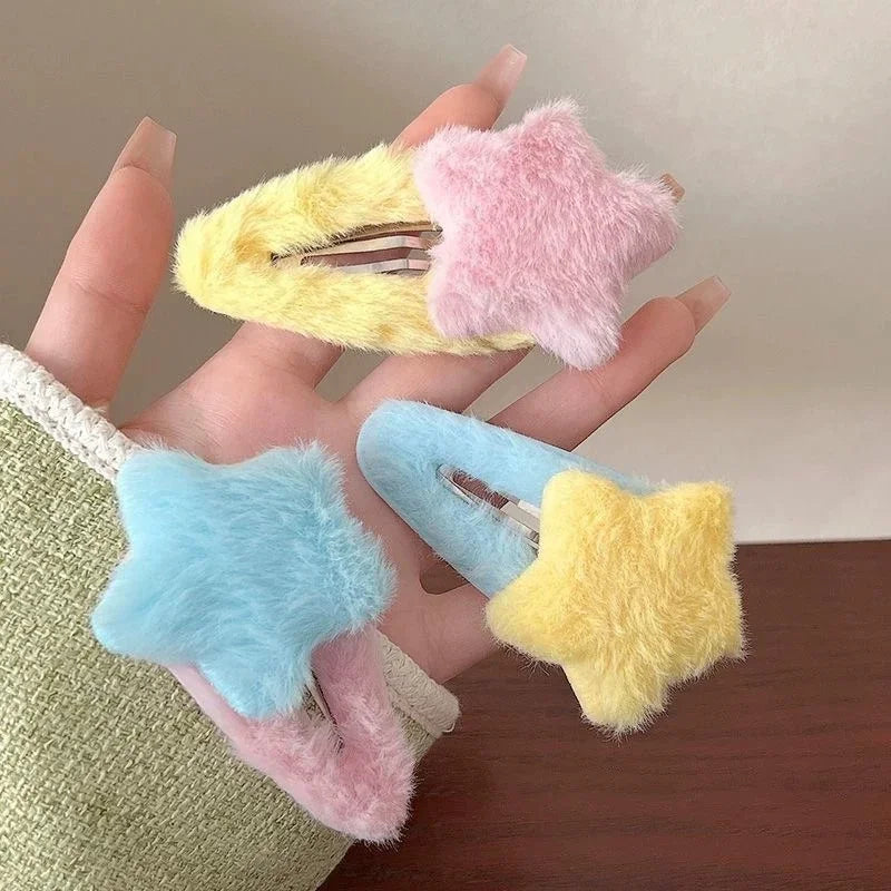 Y2K Star Hair Clips Set.