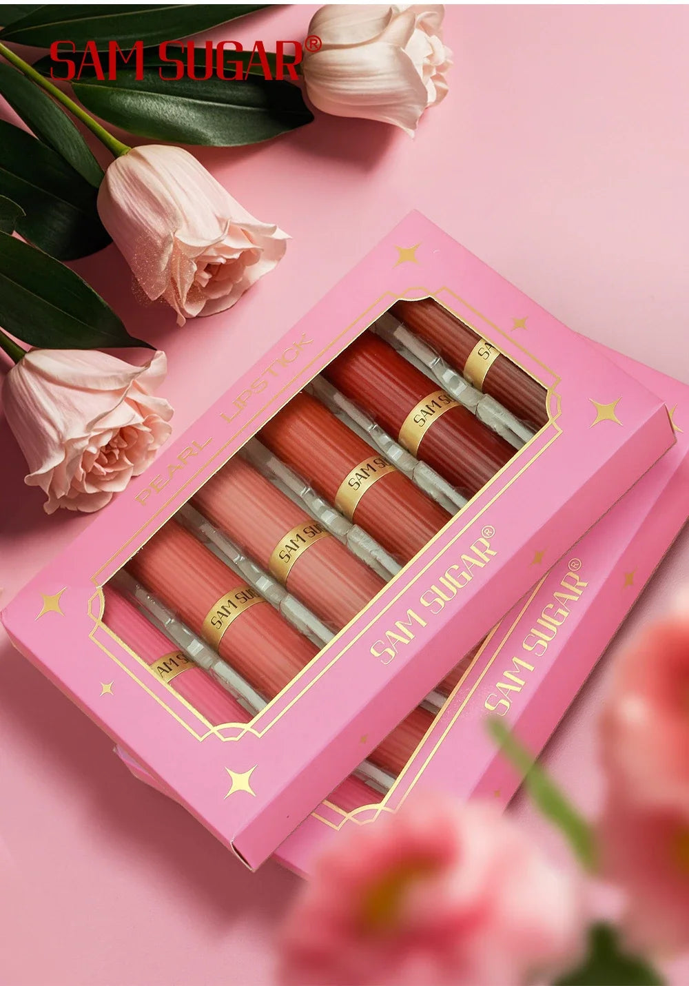 Diamond Glitter Lipstick Moisturizing Lasting Pink Sparkling Waterproof Lip Gloss Metallic Sexy Lipstick Lip Tint Lips Makeup