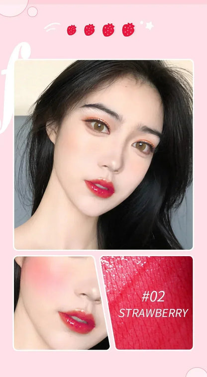 4 Colors Mini Lip Gloss Water Mirror Jelly Long Lasting Lip Glaze Lip Makeup Waterproof Moisturizing Liquid Lipstick Cosmetic