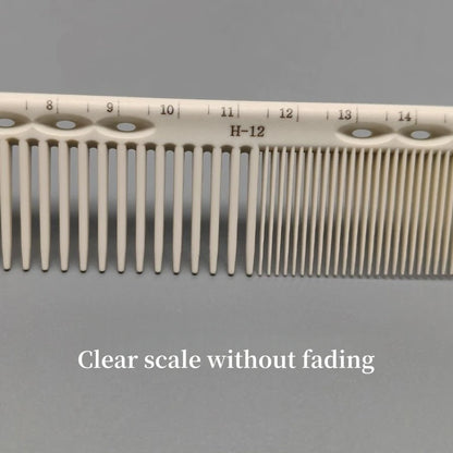 Hair Cutting Comb With Scale Cyan Yellow Ruler Haircut Combs Barber Shop Hairdressing Hairbrush Salon Styling Tools Y0521
