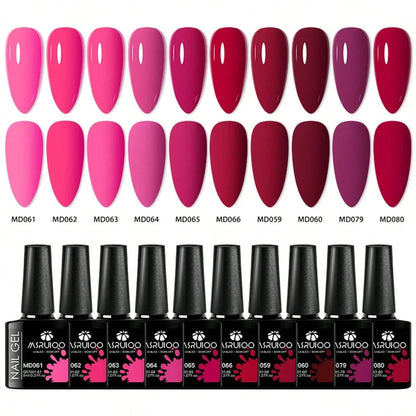 10pc Nail Gel Polish Set HEMA FREE All-Season Nails DIY Nail Art UV/LED Painting Vernis Manicure Kit Long Lasting Hybrid Gel
