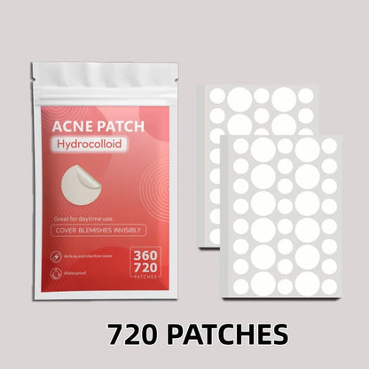 360/720pcs Transparent Hydrocolloid Pimple Patches – Ultra-Thin Invisible Dots, Waterproof Daily Spot Covers for All Skin Types