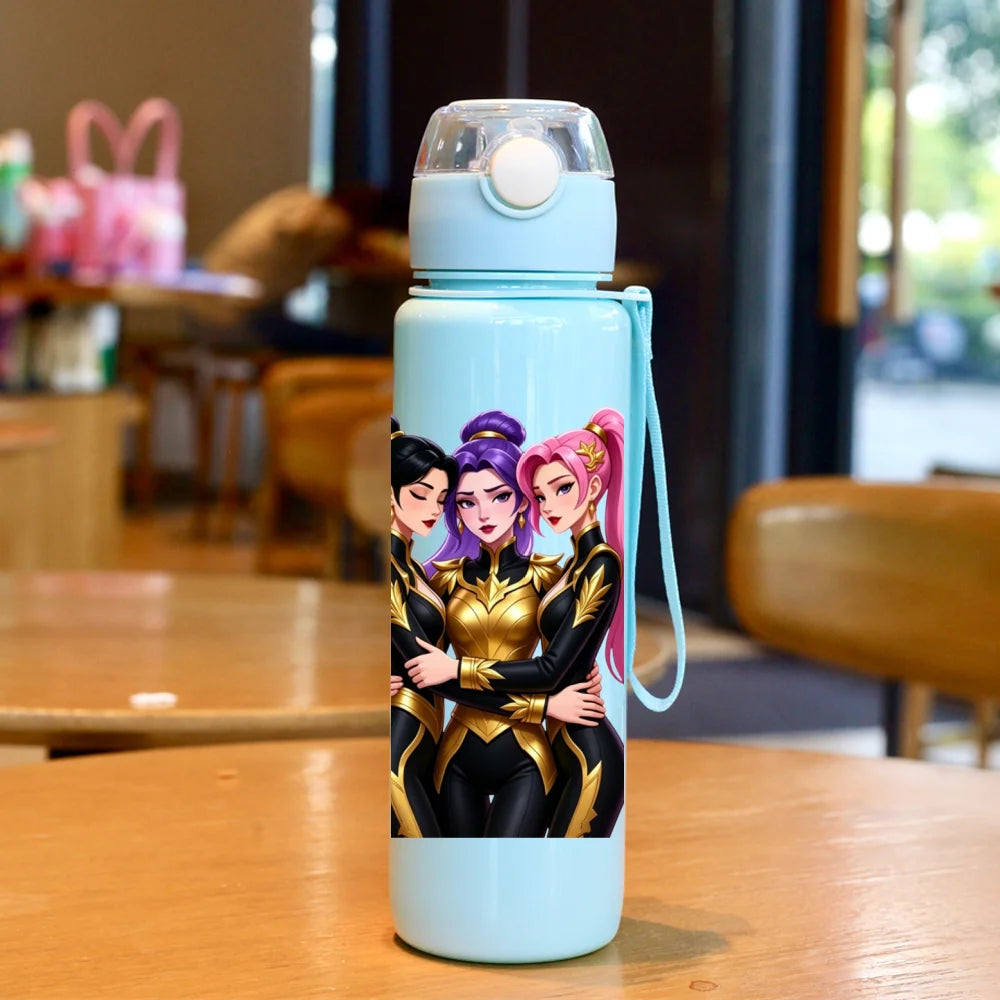 K-Pop Demon Hunters "Golden Armor" Water Bottle: 3D Printed High-Capacity Portable Flask