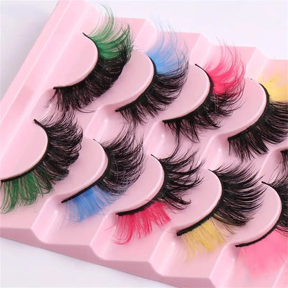 8 pairs of Colorful High-Quality Faux Eyelashes,Individual Lashes Creating a Different Personality for You lash extensions