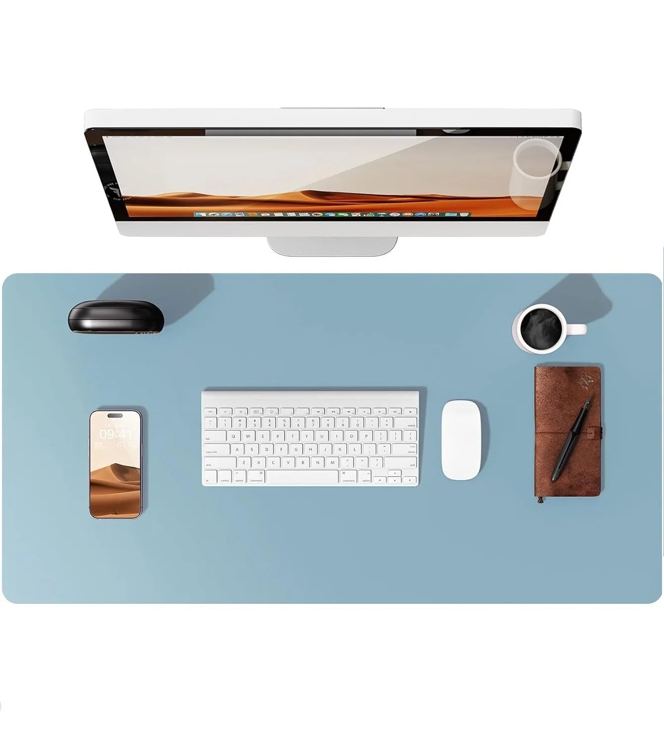 YSAGi Premium PU Leather Desk Mat: Non-Slip Waterproof Office Protector