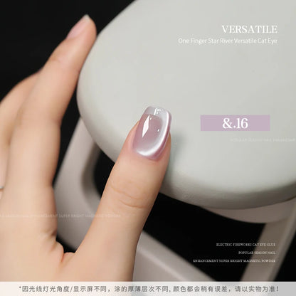 36color/set Star River Cat Eye Gel Nails Polish 15ml Magnetic Gel Glass Beads Semi Permanent Soak Off UV Nail Gel For Nail Salon