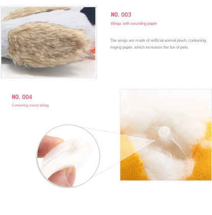 Plush Duck Squeaky Dog Chew Toy