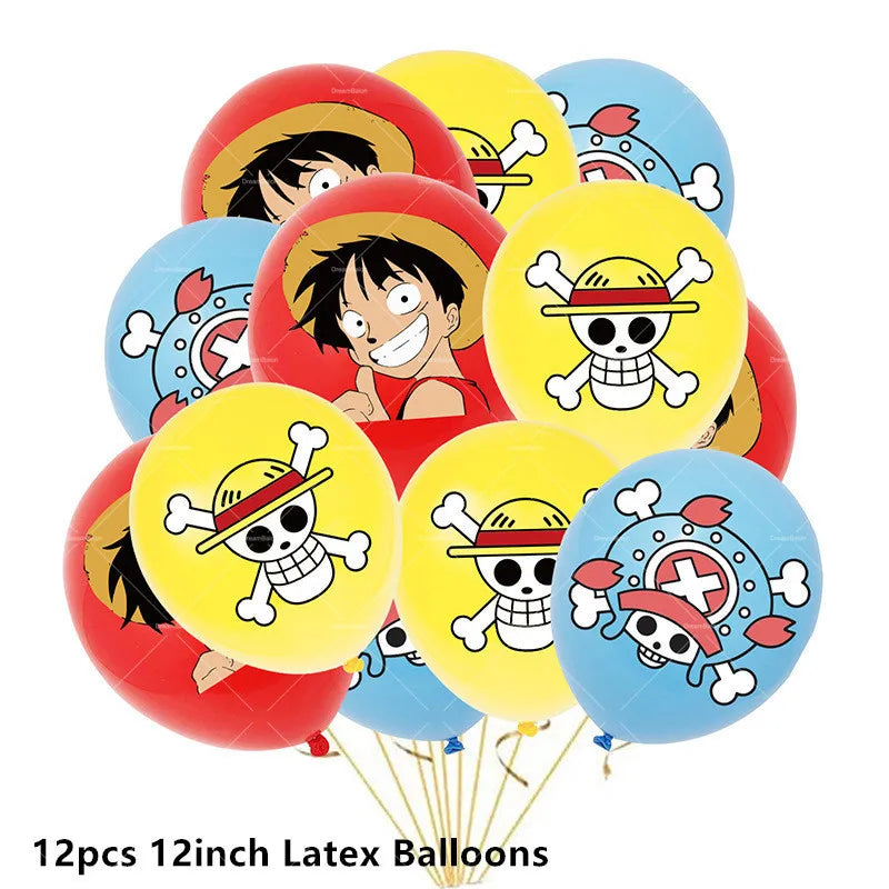 One Piece Luffy Foil & Latex Birthday Balloon Set 🎉🏴‍☠️