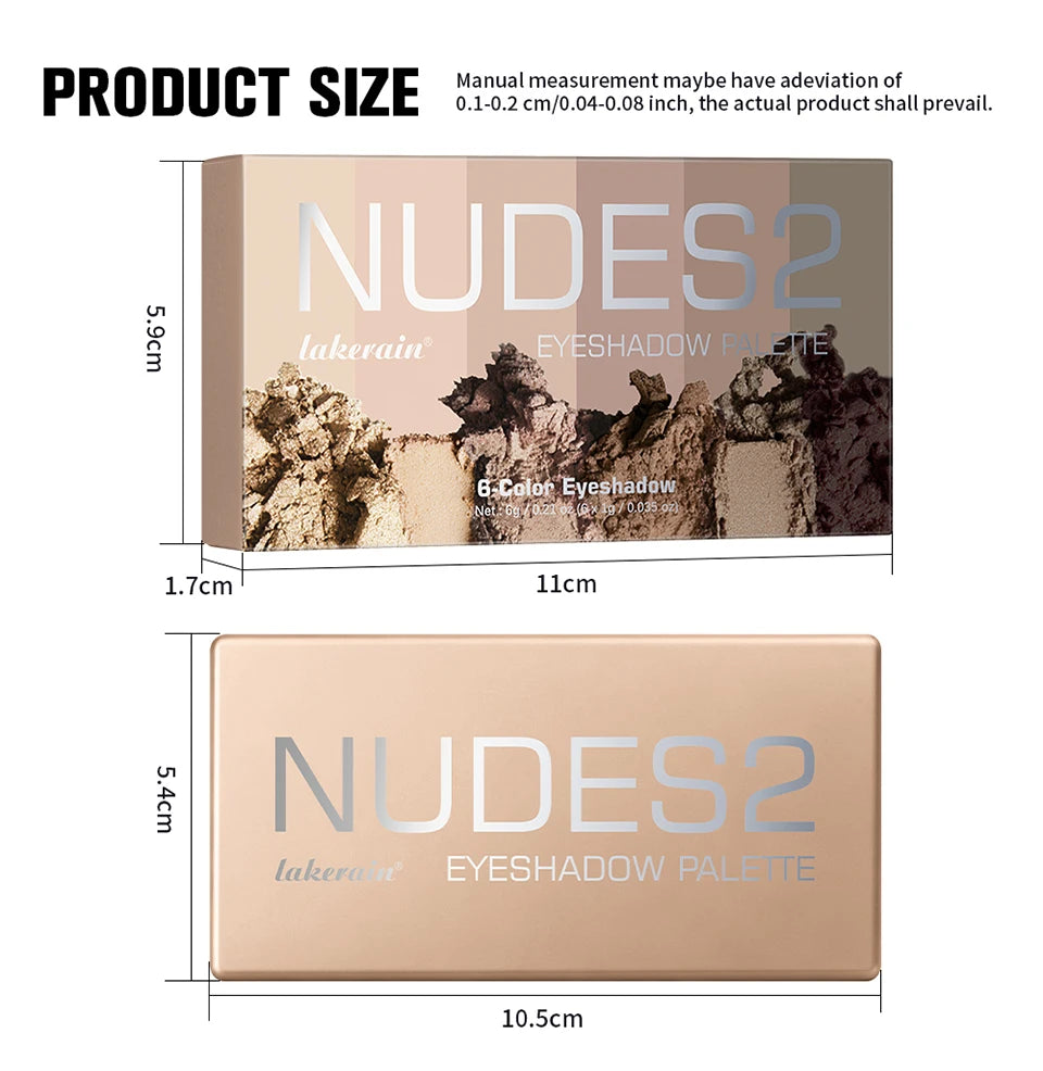 Lakerain Eyeshadow Palette Long-Lasting Eye Makeup Rich Pigment Neutral Shades Blendable Color Matte Nudes Eyeshadow Palette