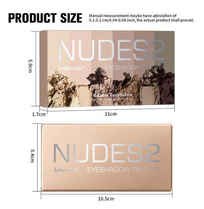 Lakerain Eyeshadow Palette Long-Lasting Eye Makeup Rich Pigment Neutral Shades Blendable Color Matte Nudes Eyeshadow Palette