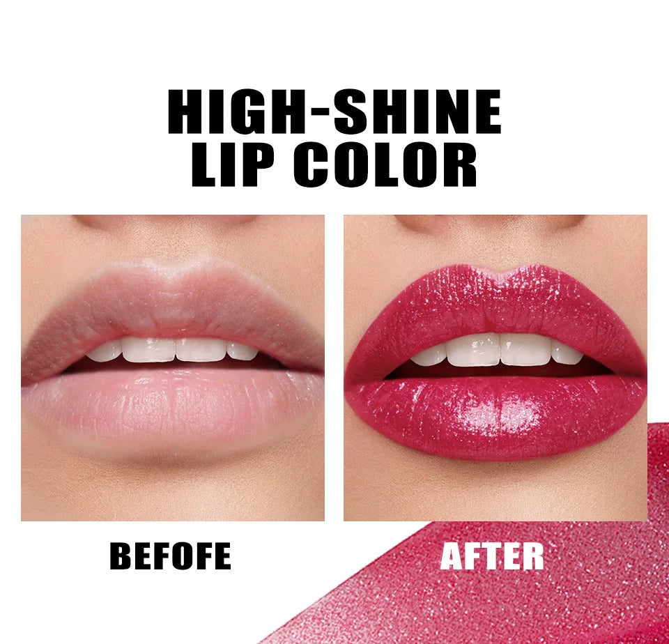 LANGMANNI 10 colors slant mouth pearlescent swivel slant mouth design lipstick single pack lipstick lasting color lip gloss