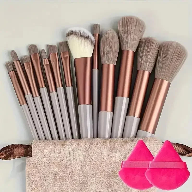Premium 13-Piece Professional Makeup Brush Set: Soft Synthetic Bristles