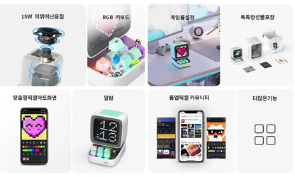 Divoom Ditoo-Pro Speaker Mini Retro Pixel Art Bluetooth Portable Alarm Clock DIY LED Display Board Cute Gift Vintage 블루 투 스 화자