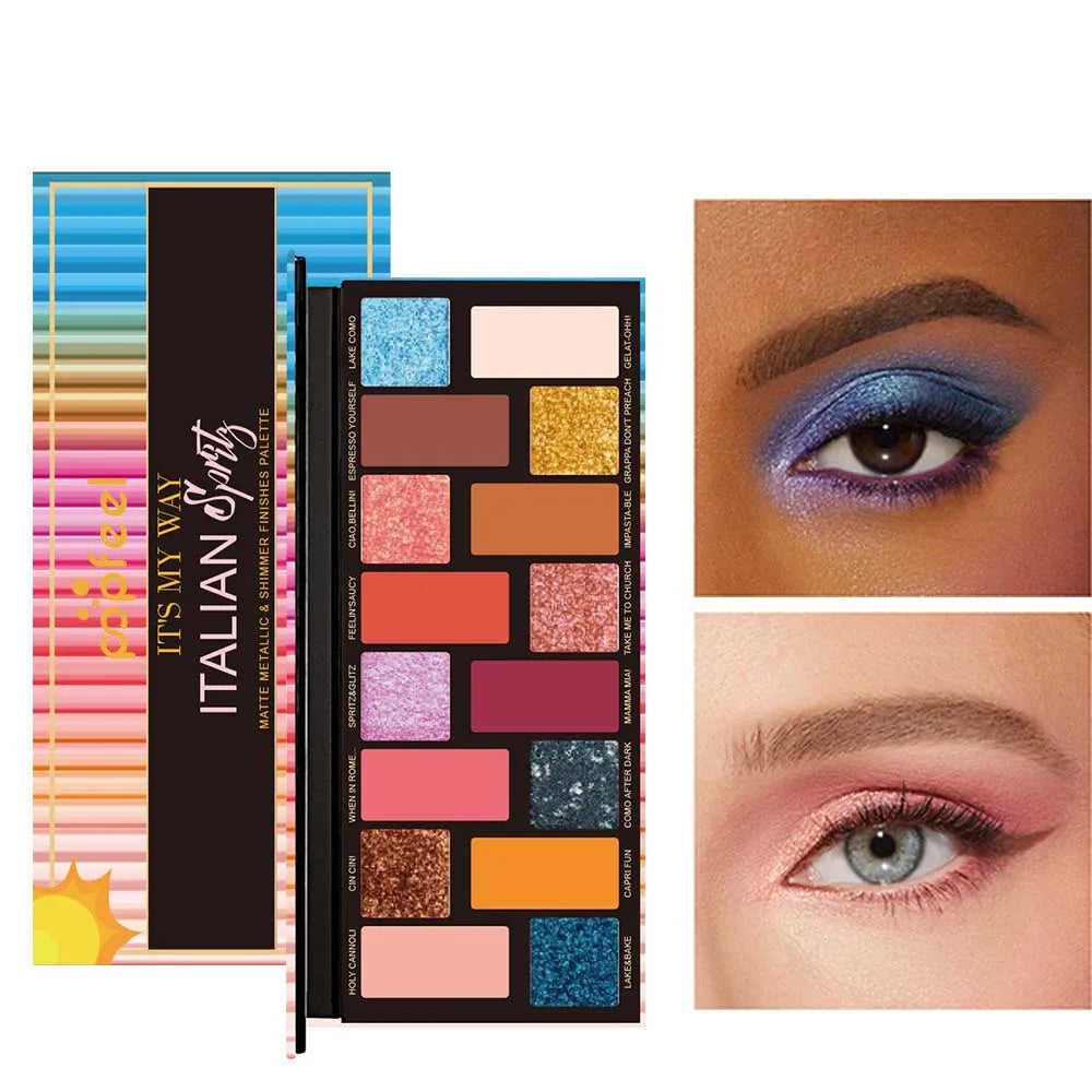 Essential Korean Style Eye Makeup 16 Color Eyeshadow Palette Matte Finish Waterproof Sweatproof Long Lasting and Smudge Proof