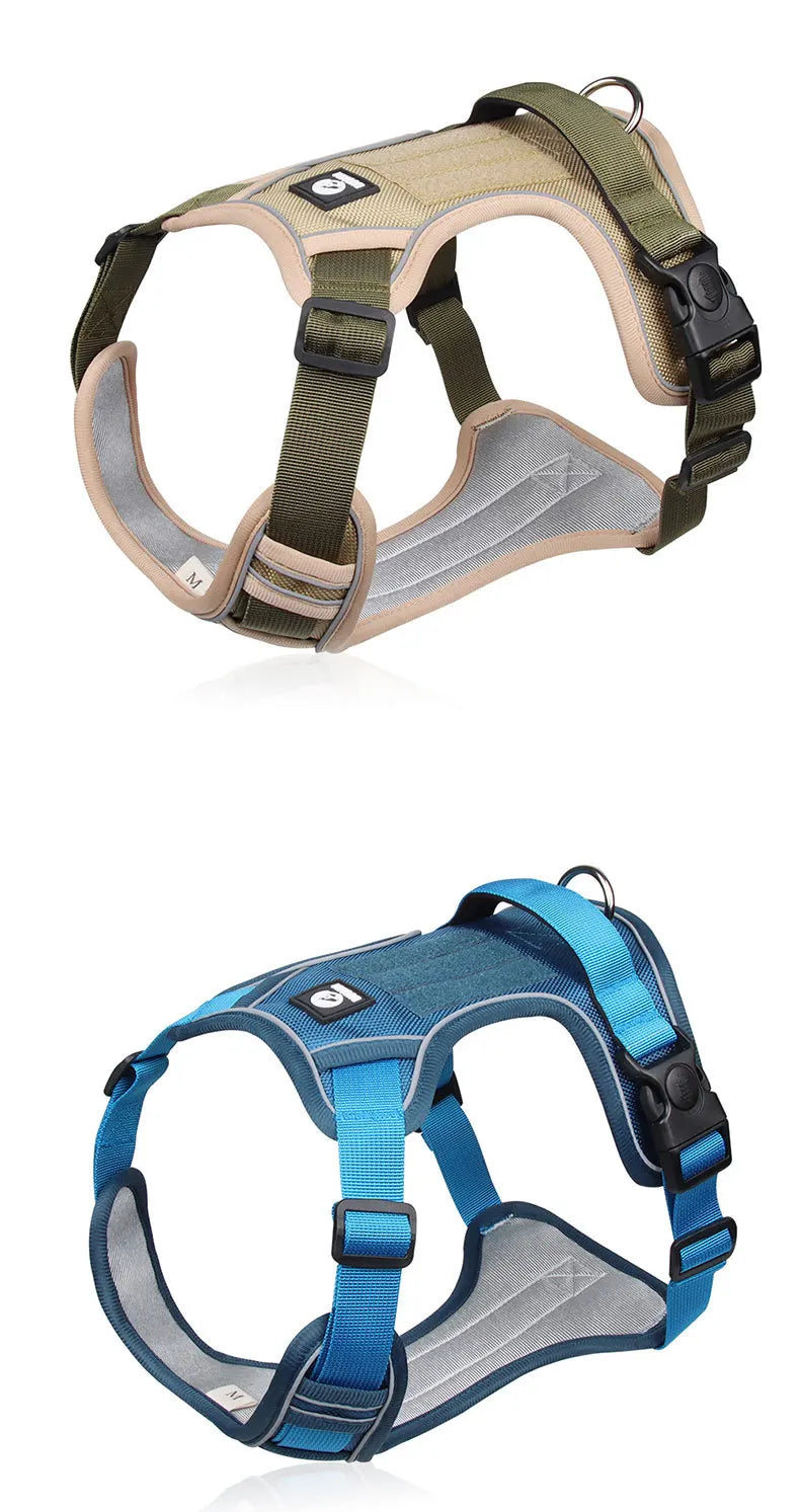 Anti-Pull Reflective Dog Harness with Multi-Point Adjustment No Pull Pet Vest for Pet Dogs Chew Proof and Durable
