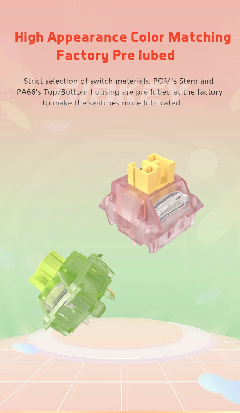 Outemu Silent Peach Switches.