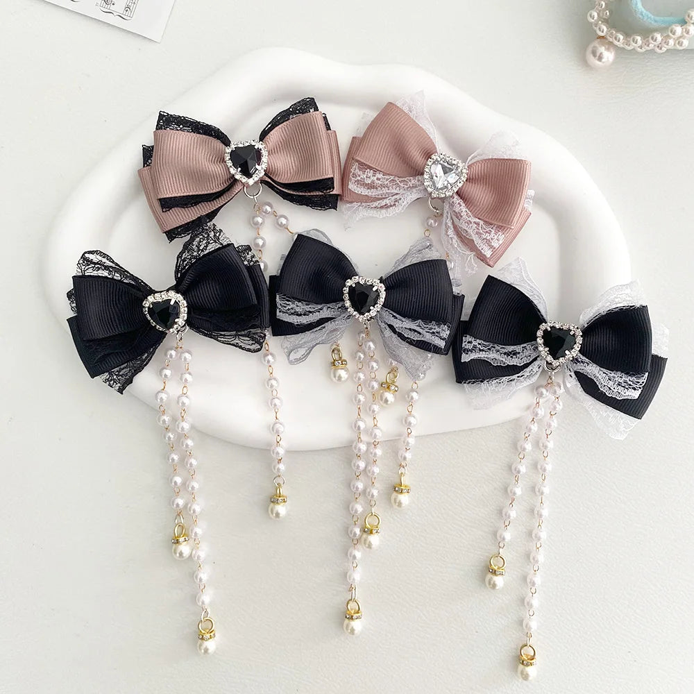 Lolita Hair Bow Clip Set.