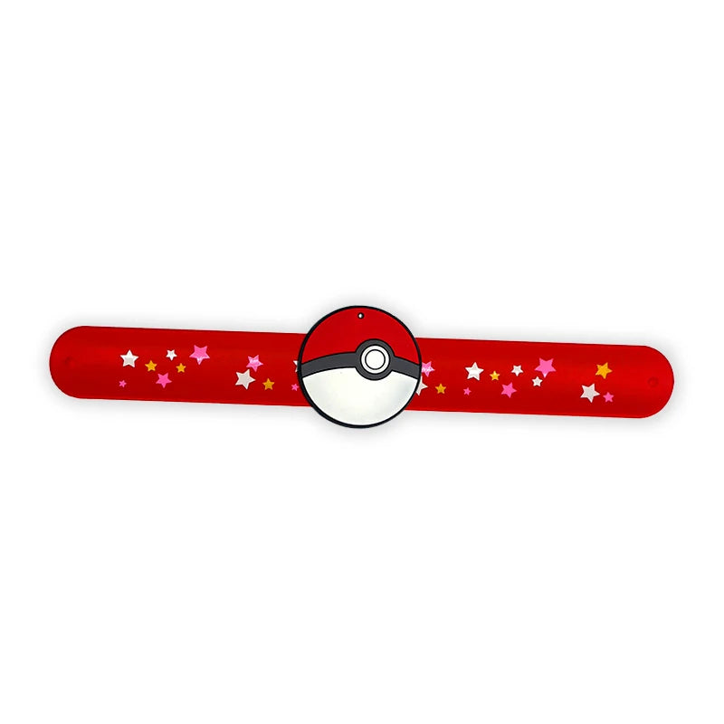 PVC Pokemon Slap Bracelet Kids Pikachu Birthday Decoration Anime Wristband Child Slap Band Puzzle Toy Boys Girls Birthday Party
