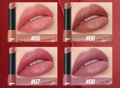 12 Color Matte Lipstick Pencil Waterproof Long Lasting Non-Stick Cup Lip Stain Tint Cosmetic Nude Lipstick Pen Makeup Maquillage