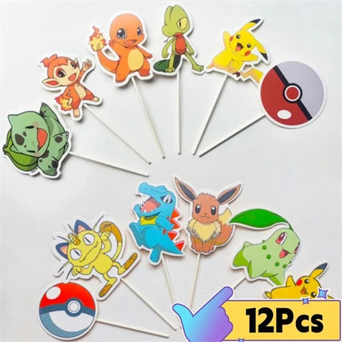 New pokemon birthday party pikachu decoration Balloon Disposable Tableware Tablecloth Straws Cup Plates Baby Shower Supplies Toy