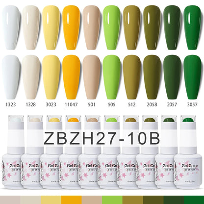Clou Beaute 10/12/20/24pcs Gel Nail Polish Set Color 15ml White Glass Bottle Nail Art Kit Semi Permanent Gellack Nail Varnish